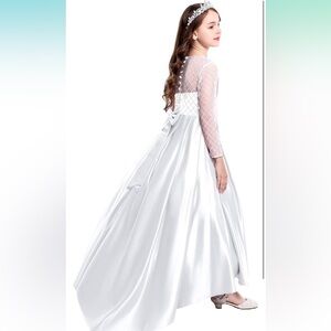 Elegant White Long Sleeve Dress